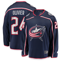 Elroe CB.Jackets #24 Mathieu Olivier Navy Home Breakaway Jersey