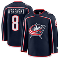 Elroe CB.Jackets #8 Zach Werenski Navy Home Premium Jersey