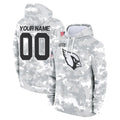 Elroe Custom A.Cardinals Arctic Camo Salute to Service Limited Hoodie Any Name & Numbers Stitched Jerseys