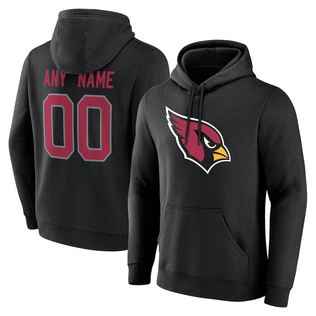 Elroe Custom A.Cardinals Black Salute to Service Pullover Hoodies Any Name & Numbers Stitched Jerseys