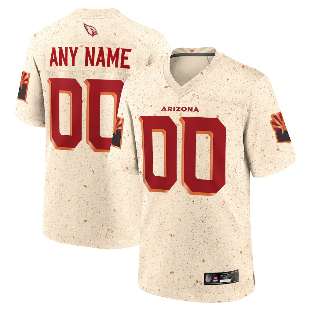 Elroe Custom A.Cardinals Cream Rivalries Collection Home Game Stitched Jerseys