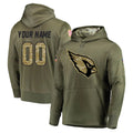 Elroe Custom A.Cardinals Olive Salute to Service Limited Hoodie Any Name & Numbers Stitched Jerseys