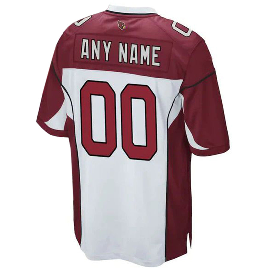 Elroe Custom A.Cardinals White-Red Game Stitched Jerseys