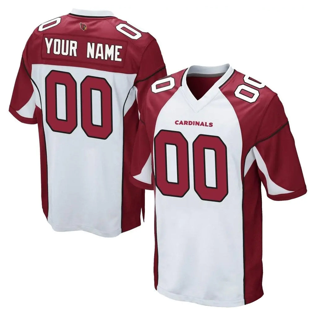 Elroe Custom A.Cardinals White Red Home Game Stitched Jerseys