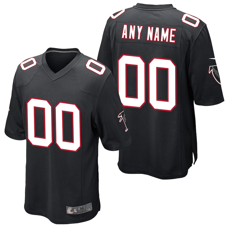 Elroe Custom A.Falcons Black Alternate Game Stitched Jerseys