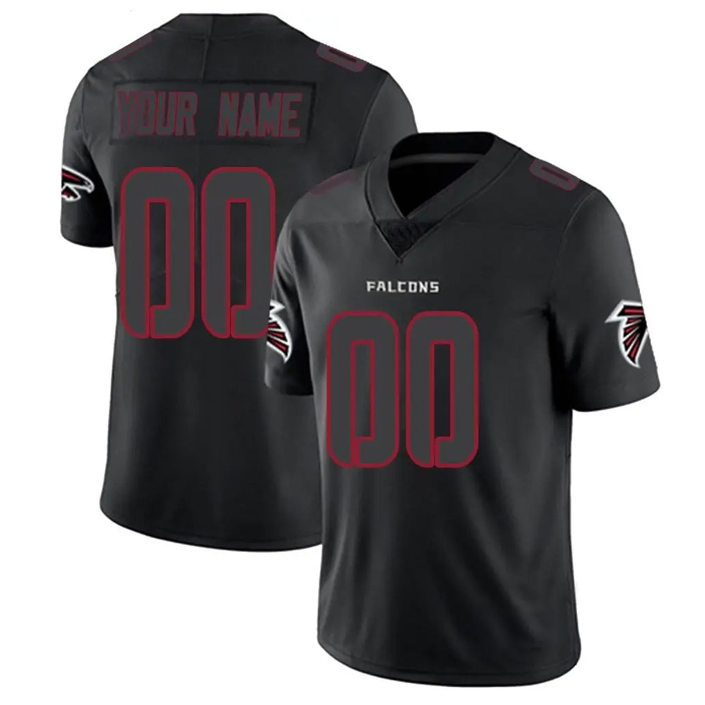 Elroe Custom A.Falcons Black Limited Elite Home Game Any Name & Numbers Stitched Jerseys