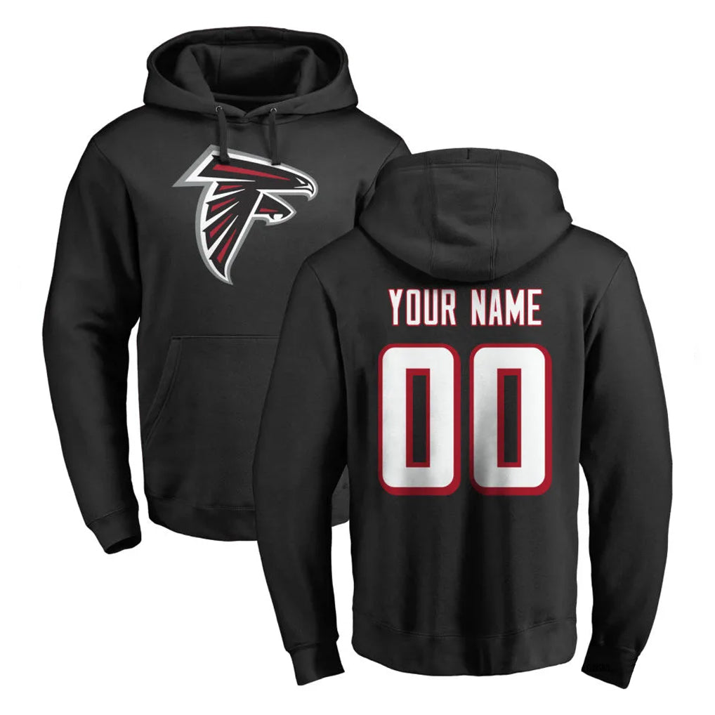Elroe Custom A.Falcons Black Salute to Service Hoodies Any Name & Numbers Stitched Jerseys