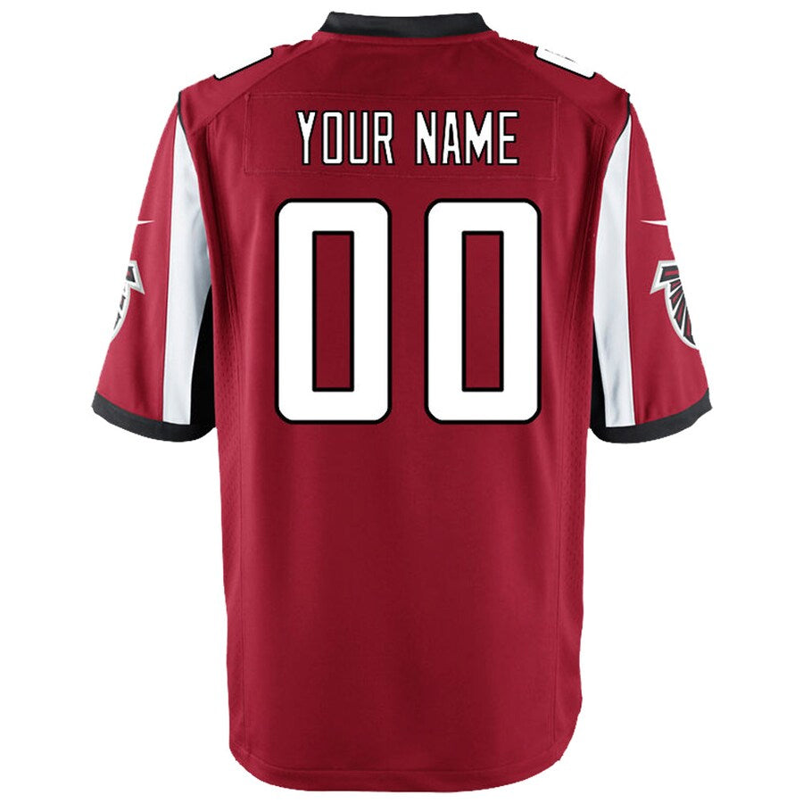 Elroe Custom A.Falcons Red Game Stitched Jerseys