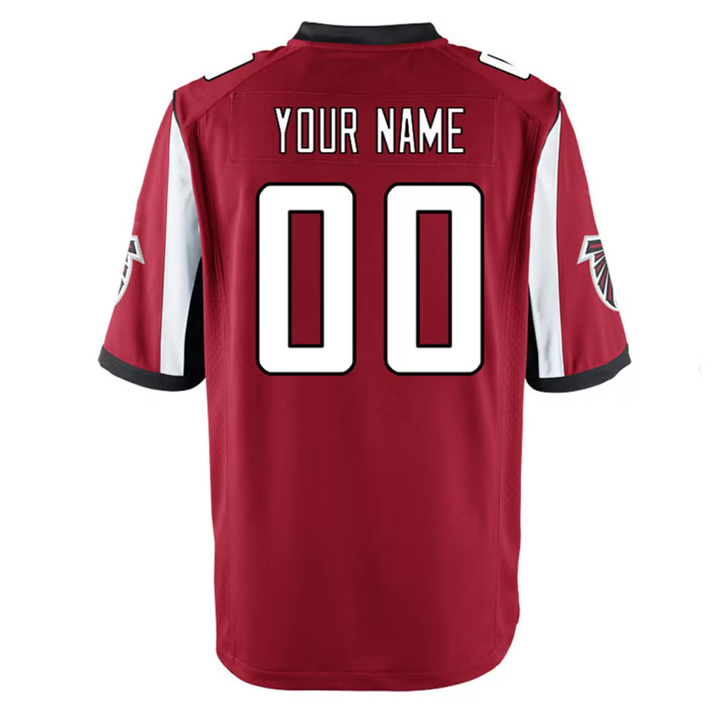 Elroe Custom A.Falcons Red Home Game Any Name & Numbers Stitched Jerseys