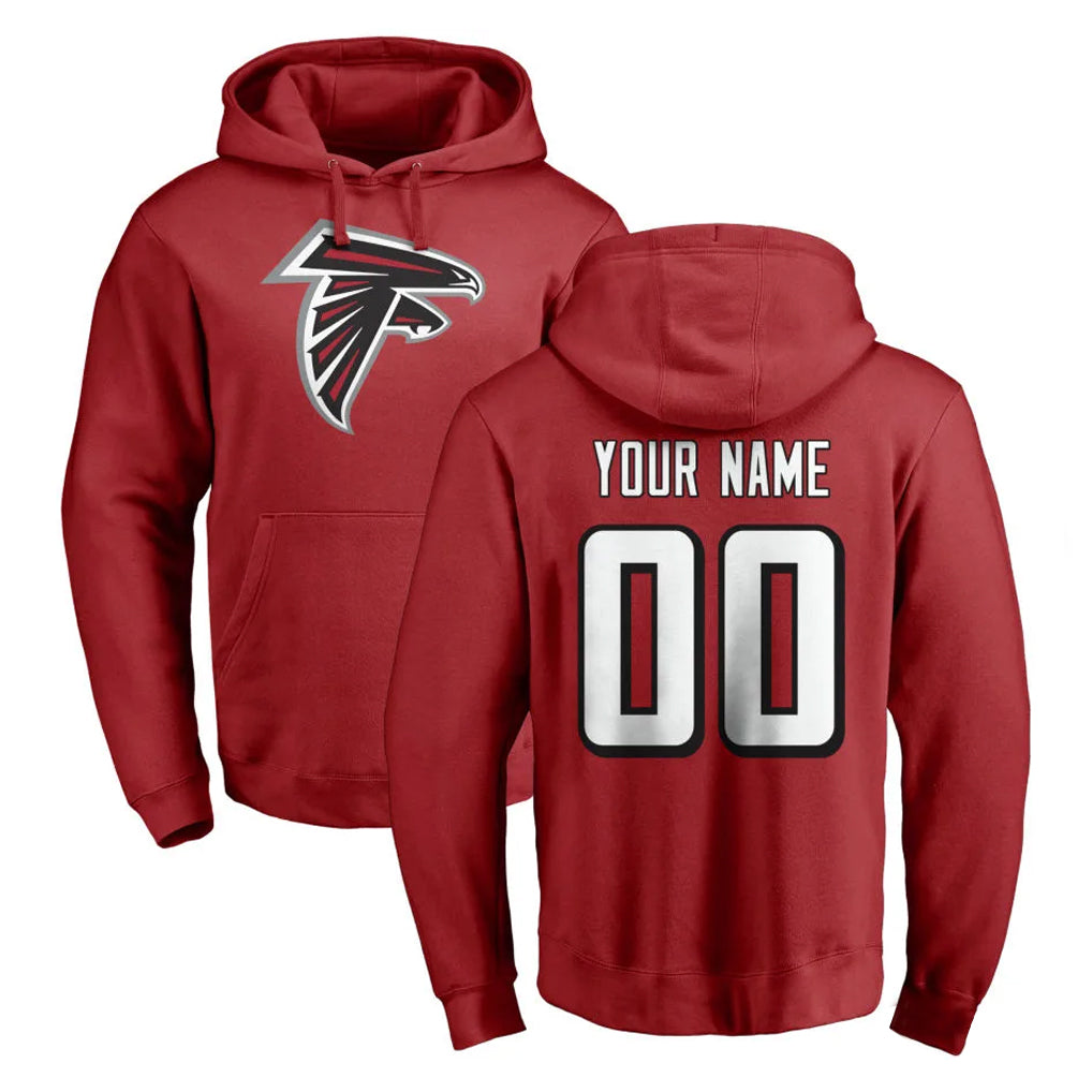 Elroe Custom A.Falcons Red Limited Hoodie Any Name & Numbers Stitched Jerseys