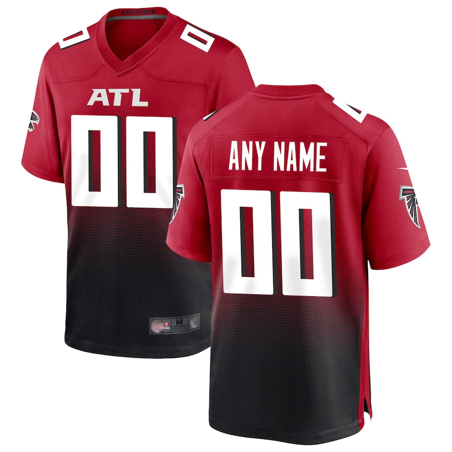 Elroe Custom A.Falcons Red Replica Home Game Stitched Jerseys