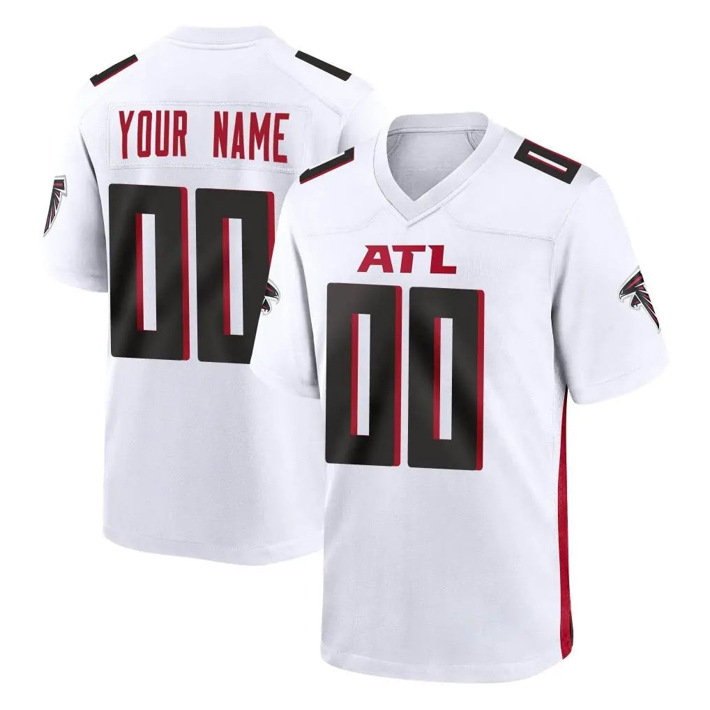 Elroe Custom A.Falcons White Home Game Any Name & Numbers Stitched Jerseys