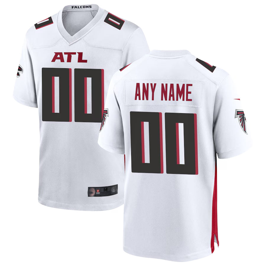 Elroe Custom A.Falcons White Home Game Stitched Jerseys