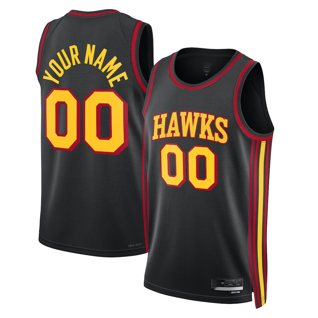 Elroe Custom A.Hawks Black 2022-23 Swingman Jerseys - Statement Edition