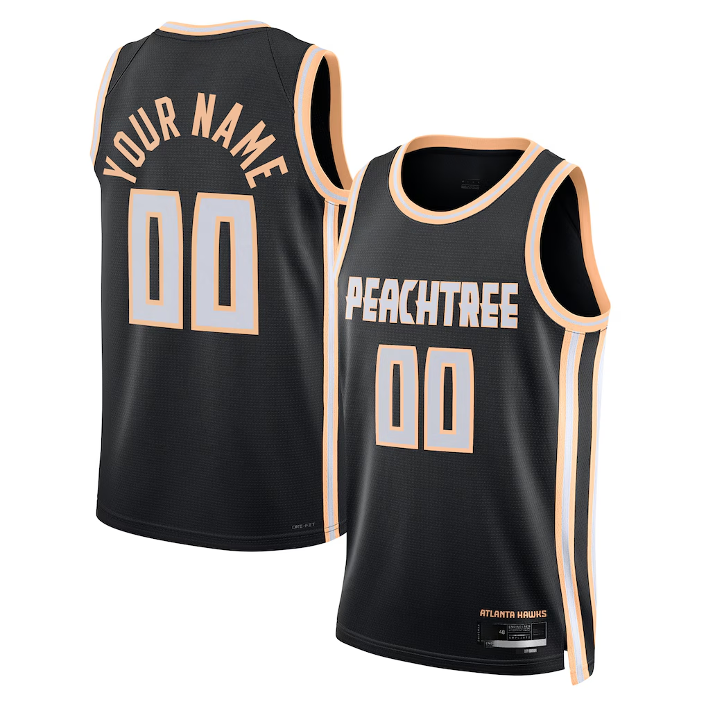 Elroe Custom A.Hawks Black 2025-26 City Edition Swingman Jerseys