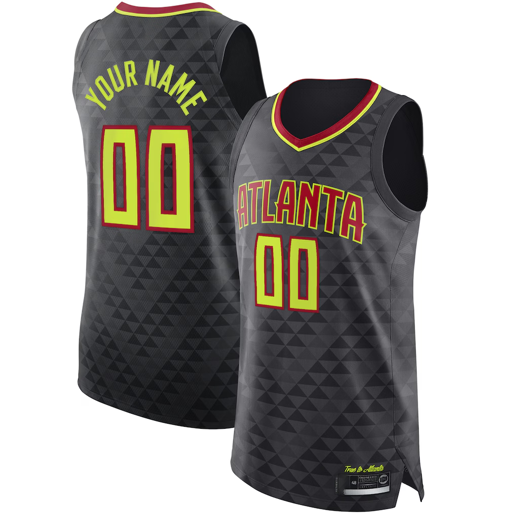 Elroe Custom A.Hawks Black Authentic Jerseys - Icon Edition