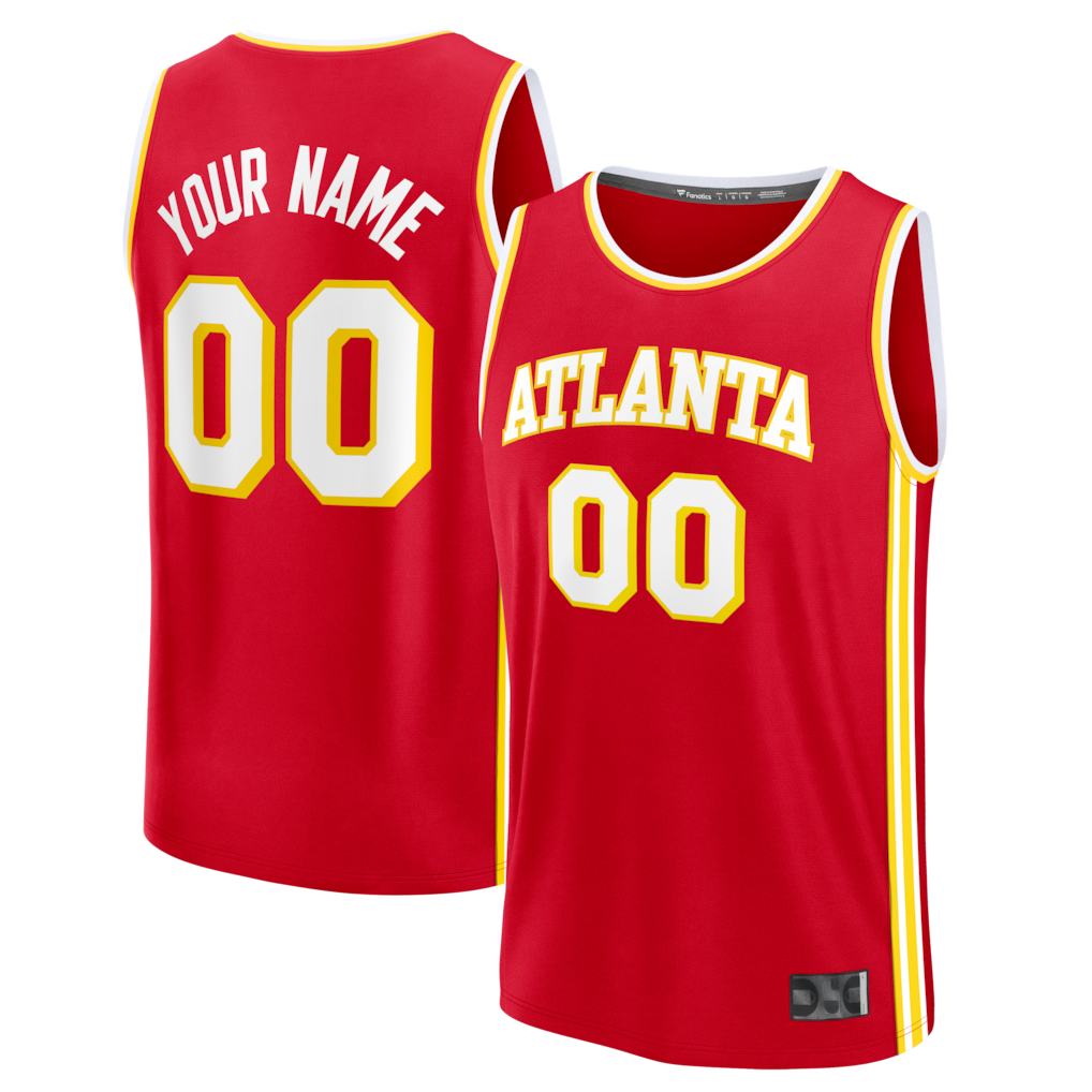Elroe Custom A.Hawks Red Fast Break Jerseys - Icon Edition