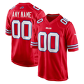 Elroe Custom B.Bills Red Alternate Game Stitched Jerseys