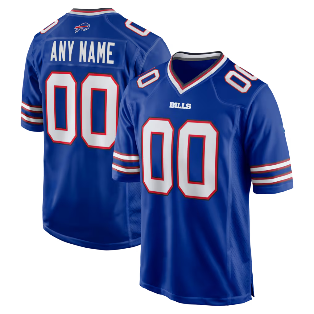 Elroe Custom B.Bills Royal Royal Game Stitched Jerseys