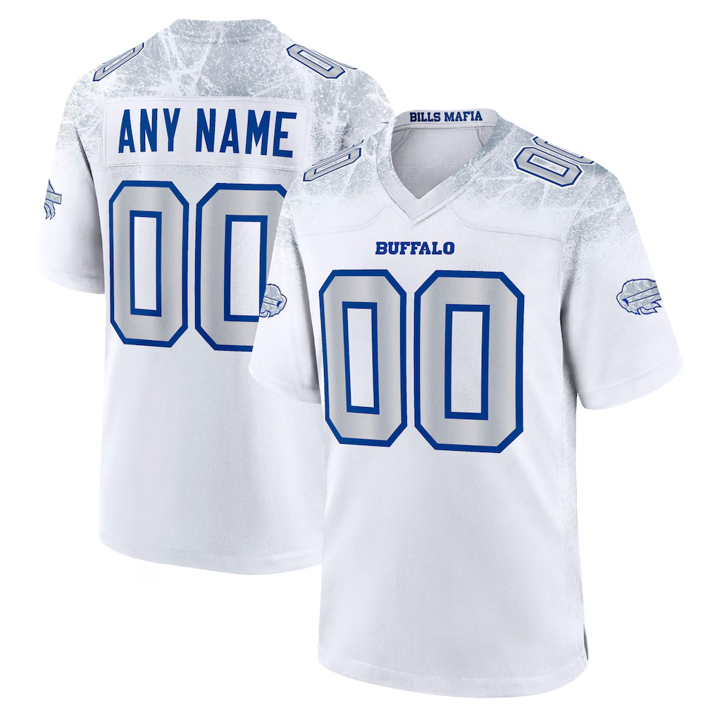 Elroe Custom B.Bills White 2025 Rivalries Collection Game Stitched Jerseys