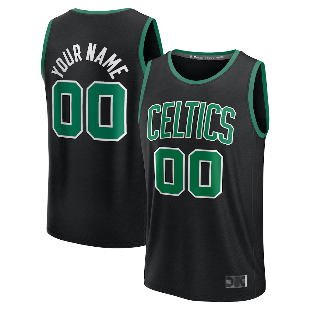 Elroe Custom B.Celtics Black Fast Break Jerseys - Statement Edition