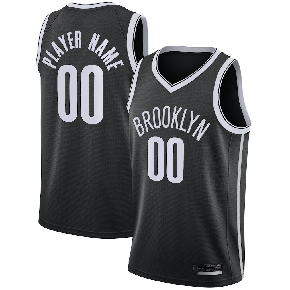 Elroe Custom B.Nets Black 202021 Swingman Jerseys - Icon Edition