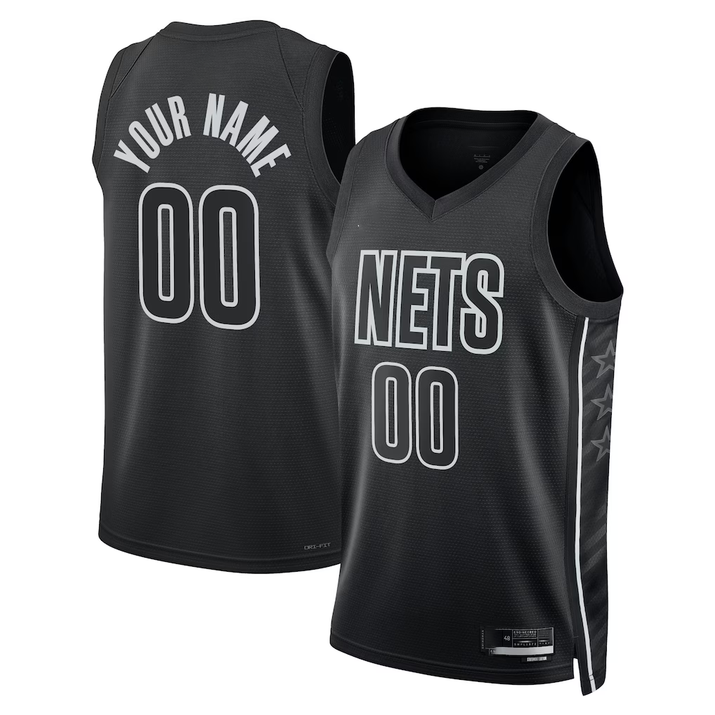 Elroe Custom B.Nets Black 2022-23 Swingman Jerseys - Statement Edition