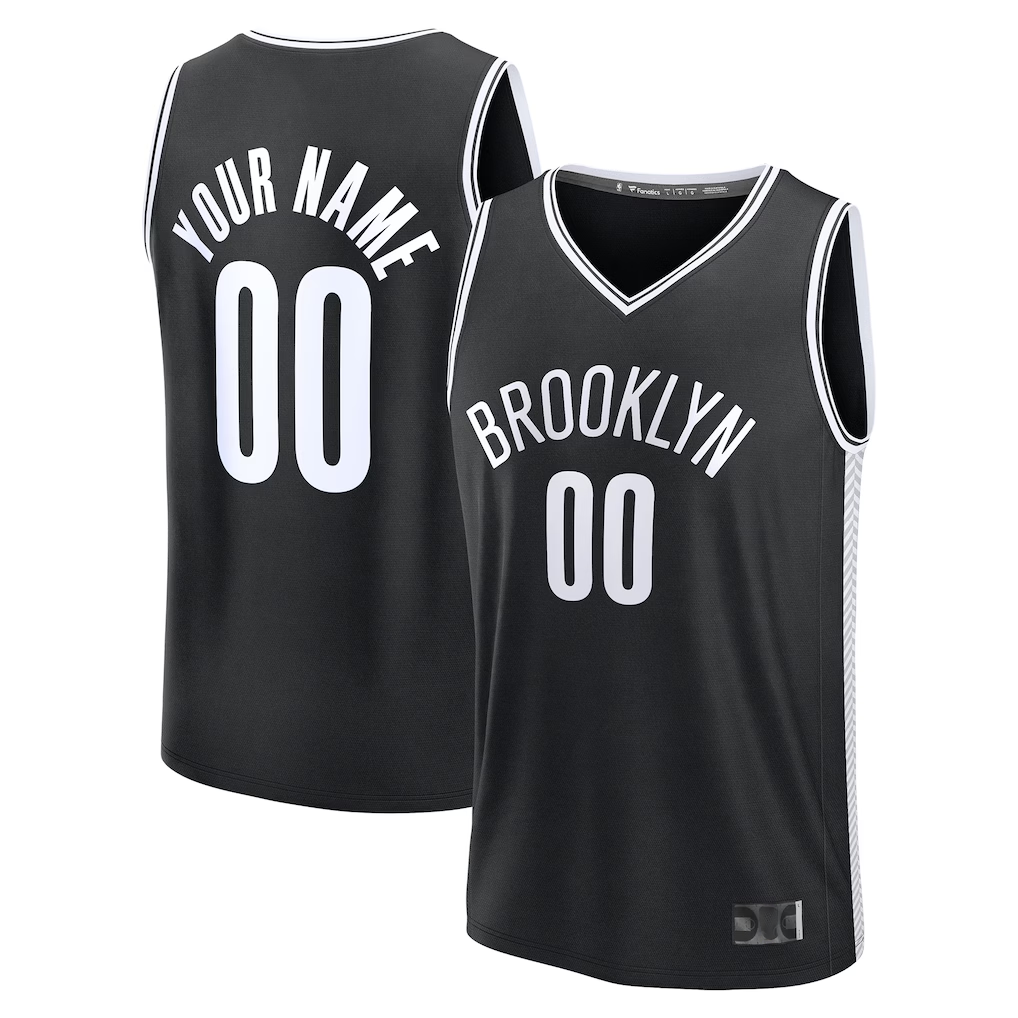 Elroe Custom B.Nets Black Fast Break Jerseys - Icon Edition