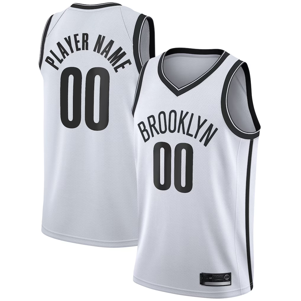Elroe Custom B.Nets White 2020-21 Swingman Jerseys - Association Edition