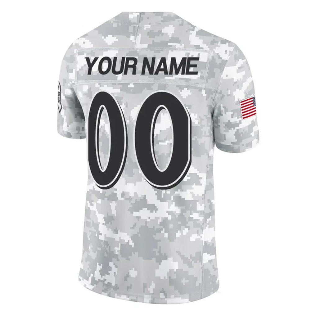 Elroe Custom B.Ravens Arctic Camo Salute to Service Limited Any Name & Numbers Stitched Jerseys