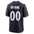 Elroe Custom B.Ravens Black Home Game Any Name & Numbers Stitched Jerseys