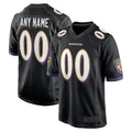 Elroe Custom B.Ravens Black Home Game Stitched Jerseys