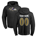 Elroe Custom B.Ravens Black Pullover Hoodie Any Name & Numbers Stitched Jerseys