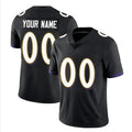 Elroe Custom B.Ravens Black Replica Limited Game Stitched Jerseys