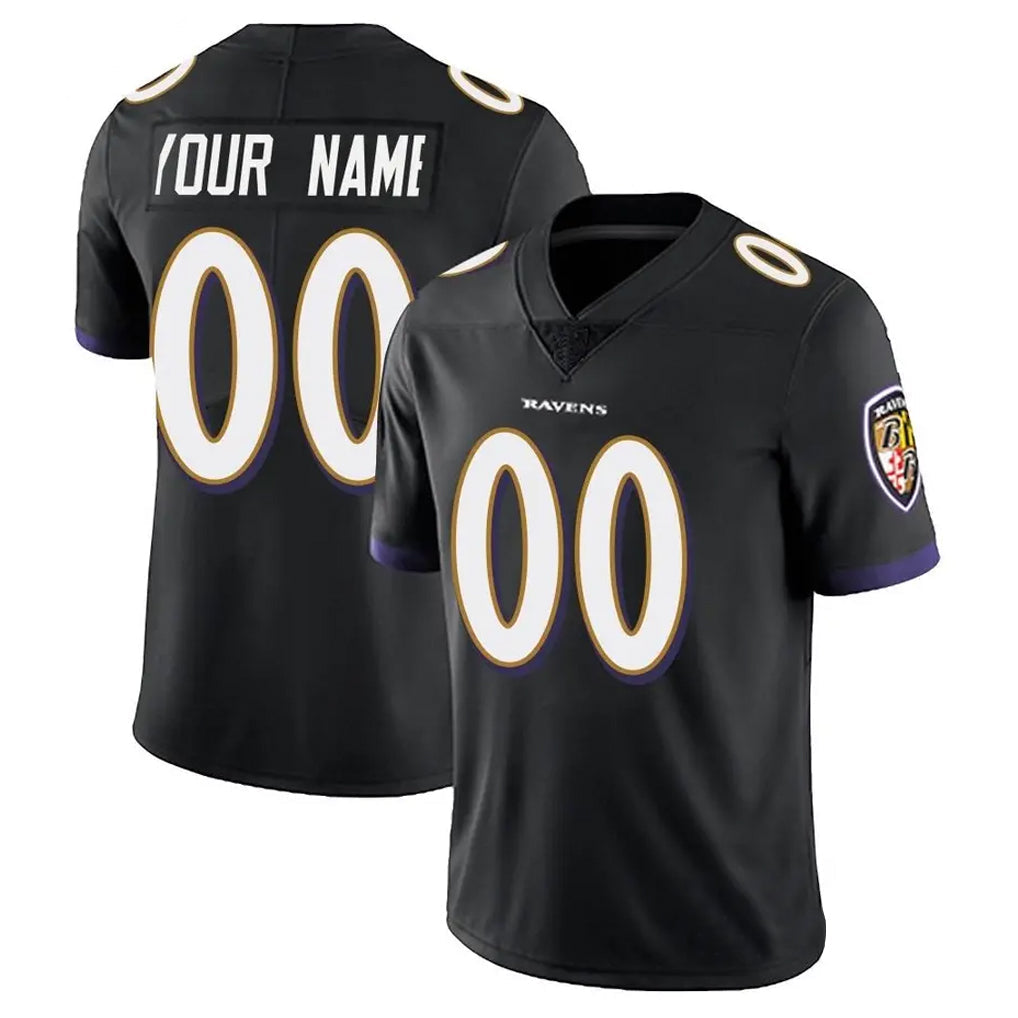 Elroe Custom B.Ravens Black Vapor F.U.S.E. Limited Any Name & Numbers Stitched Jerseys