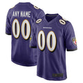 Elroe Custom B.Ravens Purple Home Game Stitched Jerseys