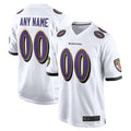 Elroe Custom B.Ravens White Home Game Stitched Jerseys