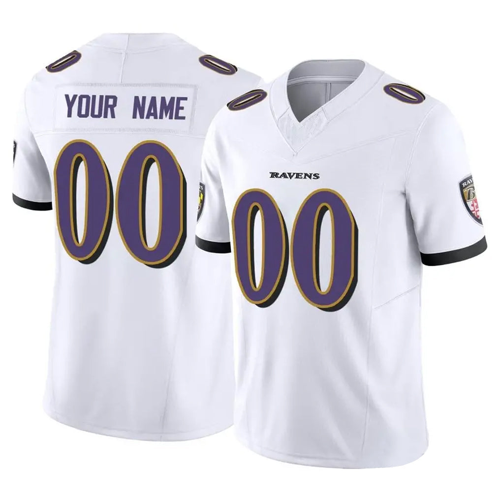 Elroe Custom B.Ravens White Vapor F.U.S.E. Limited Any Name & Numbers Stitched Jerseys