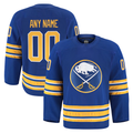 Elroe Custom B.Sabres Royal Home Authentic Pro Stitched Jerseys