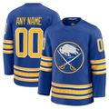 Elroe Custom B.Sabres Royal Home Premium Stitched Jerseys