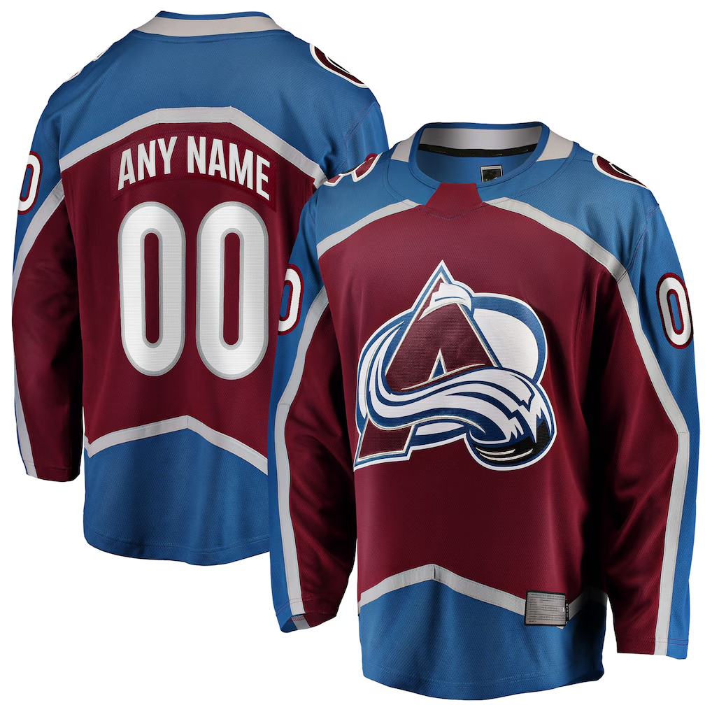Elroe Custom C.Avalanche Maroon Home Breakaway Jerseys