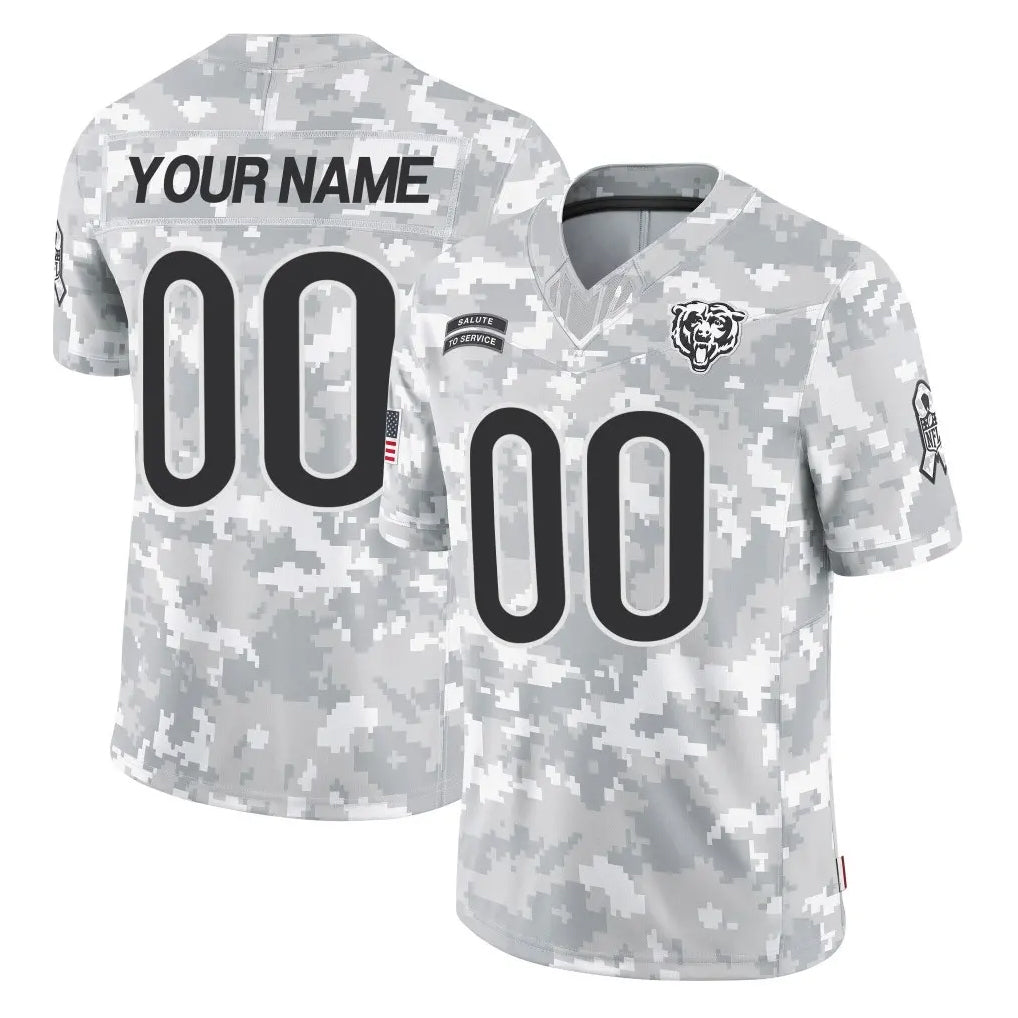 Elroe Custom C.Bears Arctic Camo Salute to Service Limited Any Name & Numbers Stitched Jerseys