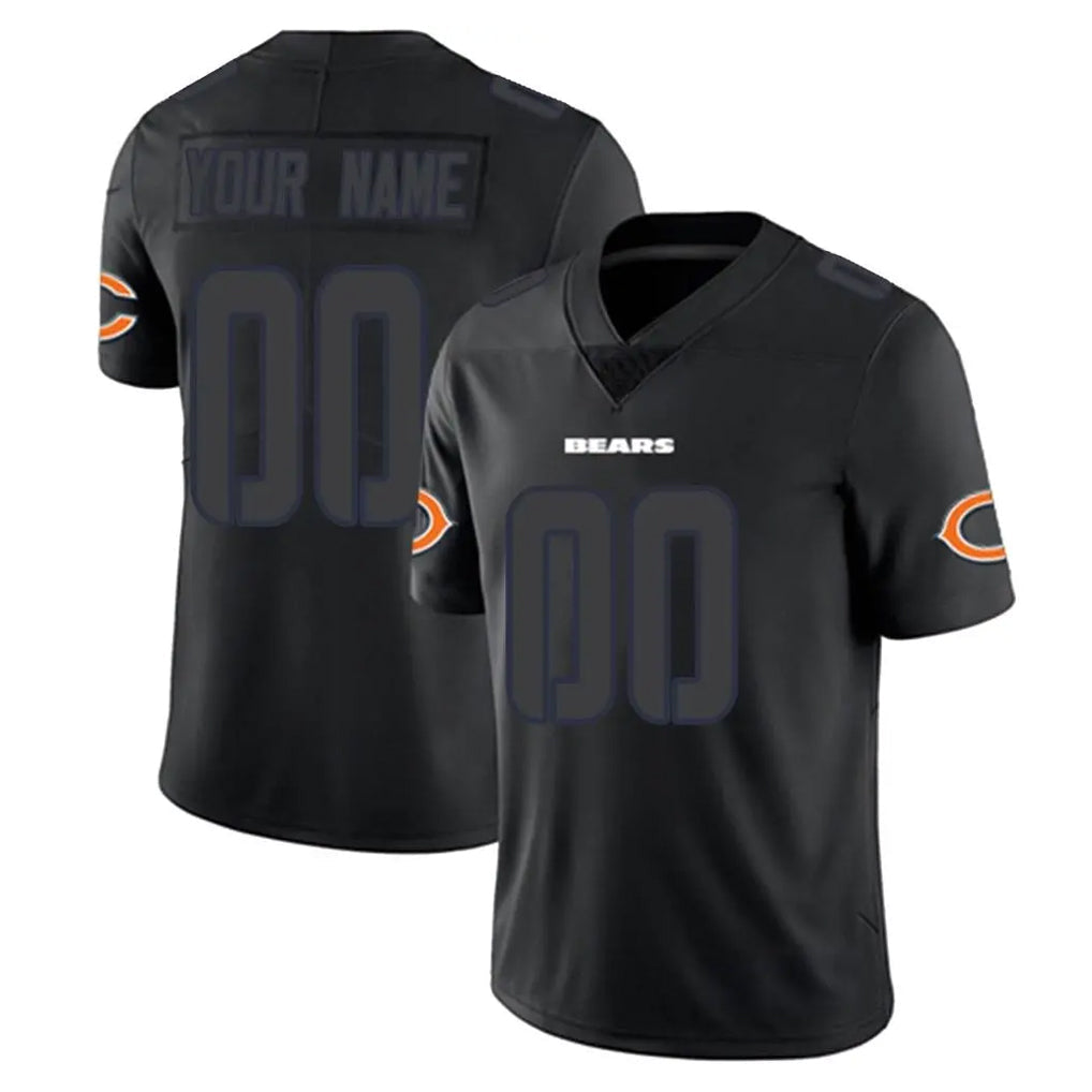Elroe Custom C.Bears Black Impact Limited Game Any Name & Numbers Stitched Jerseys