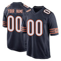 Elroe Custom C.Bears Navy Home Game Any Name & Numbers Stitched Jerseys