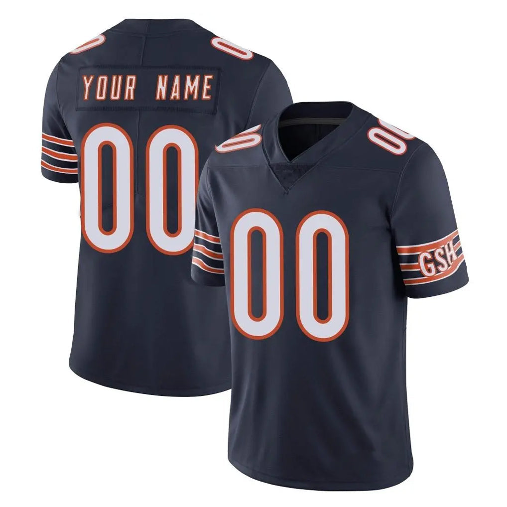 Elroe Custom C.Bears Navy Vapor Untouchable Limited Home Game Any Name & Numbers Stitched Jerseys