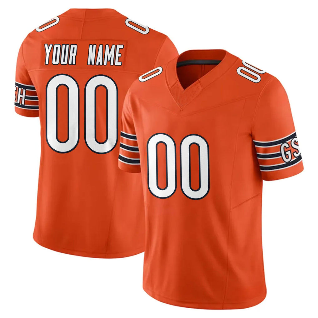 Elroe Custom C.Bears Orange Vapor F.U.S.E. Limited Home Game Any Name & Numbers Stitched Jerseys