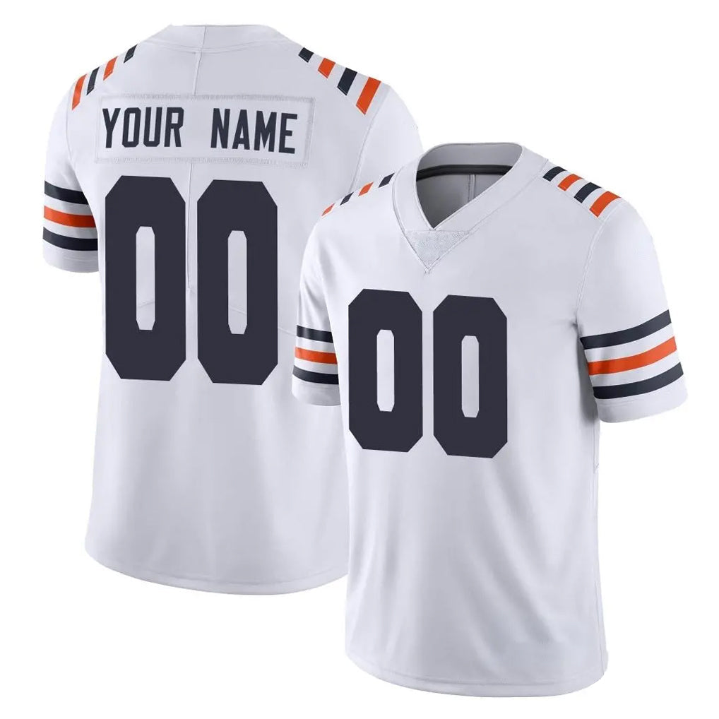 Elroe Custom C.Bears White Classic Vapor Limited Home Game Any Name & Numbers Stitched Jerseys