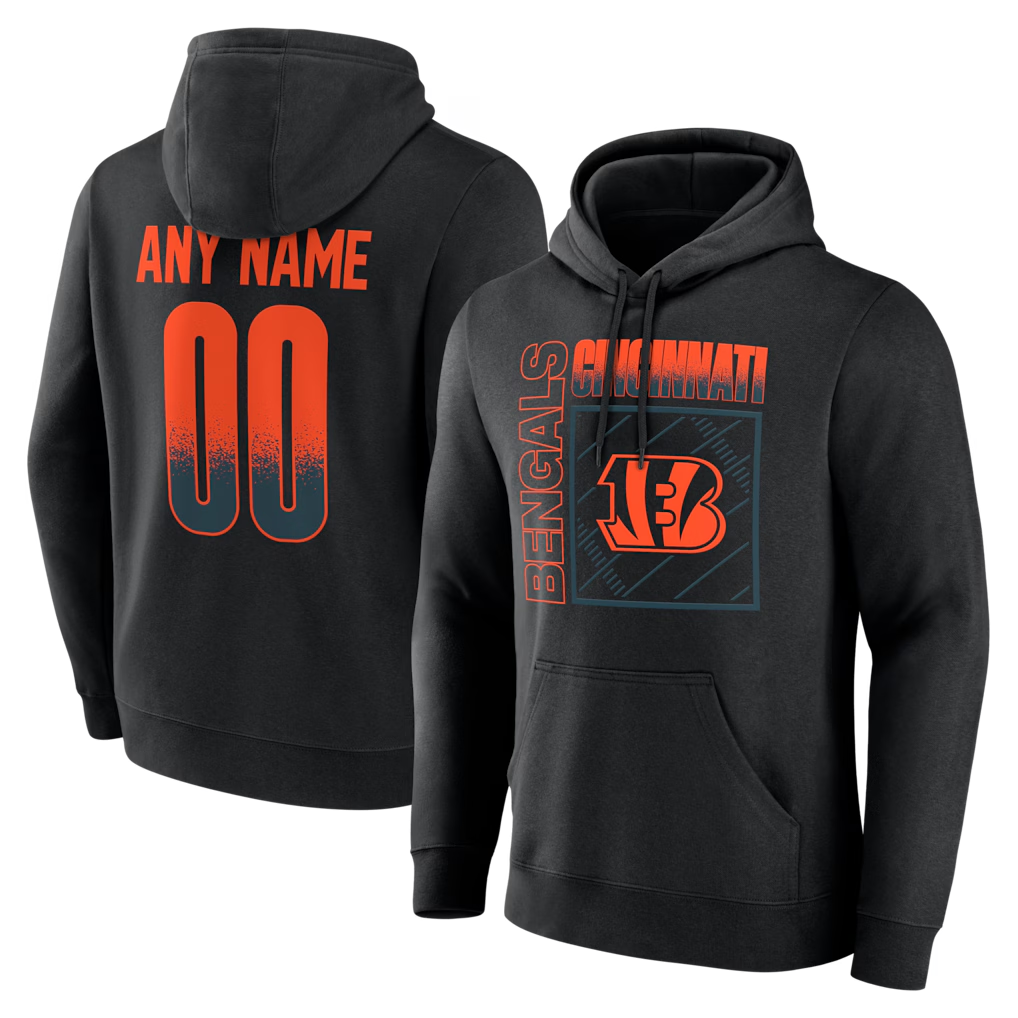Elroe Custom C.Bengals Black Home Field Pop Personalized Name & Number Hoodie Stitched Jerseys