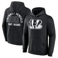Elroe Custom C.Bengals Black Personalized Name & Number Pullover Hoodie Stitched Jerseys