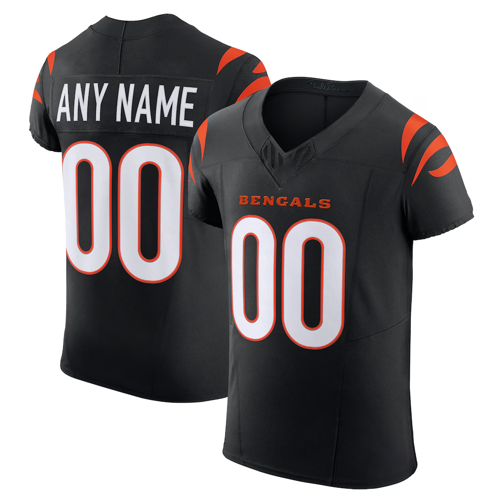 Elroe Custom C.Bengals Black Team Vapor F.U.S.E. Elite Stitched Jerseys